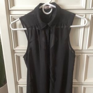 Sheer Black Sleeveless Top